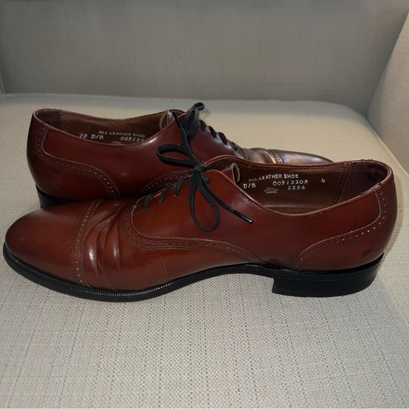 Hanover MasterFlex Cognac Cap Toe Oxfords Men’s Size 10 D/B Vintage GC - Picture 7 of 12